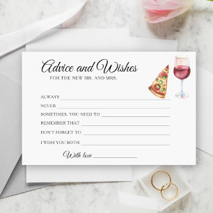 Wein- & Pizza-Junggesellinnenabschied-Ratschläge u Briefpapier