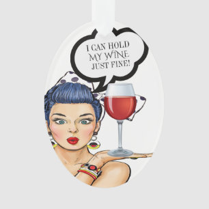 Wein Pop Art Schmuck Ornament