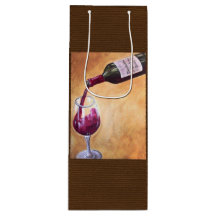 Wein pour Gift Bag - Elegante Flasche & Glas Kunst