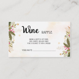 Wein Raffle Ticket Weihnachten Brautparty