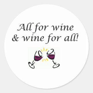 Wein! Runder Aufkleber