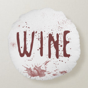 Wein Rundes Kissen