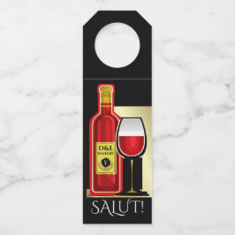 Wein - Siehe Rückseite - Flaschenanhänger