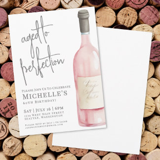 Wein Simple 60. Geburtstagsparty Einladung