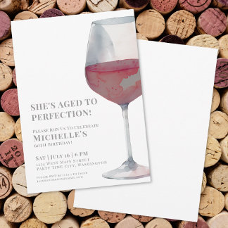 Wein Simple 60. Geburtstagsparty Einladung