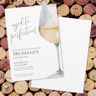 Wein Simple 60. Geburtstagsparty Einladung