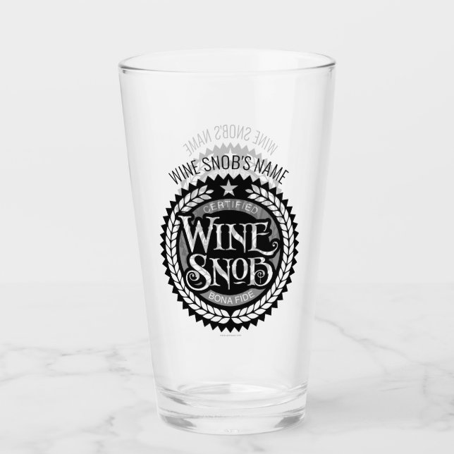 Wein-Snob-Glas Glas (Vorderseite)