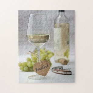 Wein Sommelier Wein Lover Flasche Traubendesign Puzzle