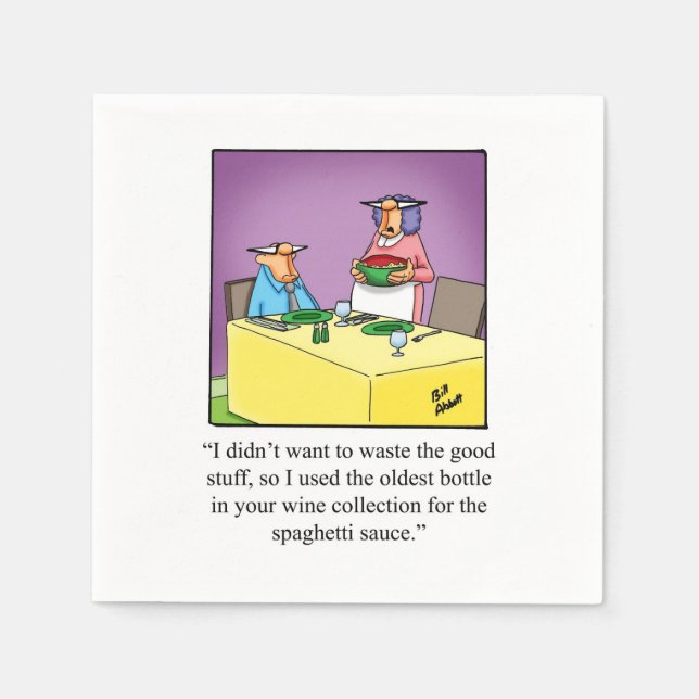 Wein Spaß Cocktail Party Napkins Serviette (Vorderseite)