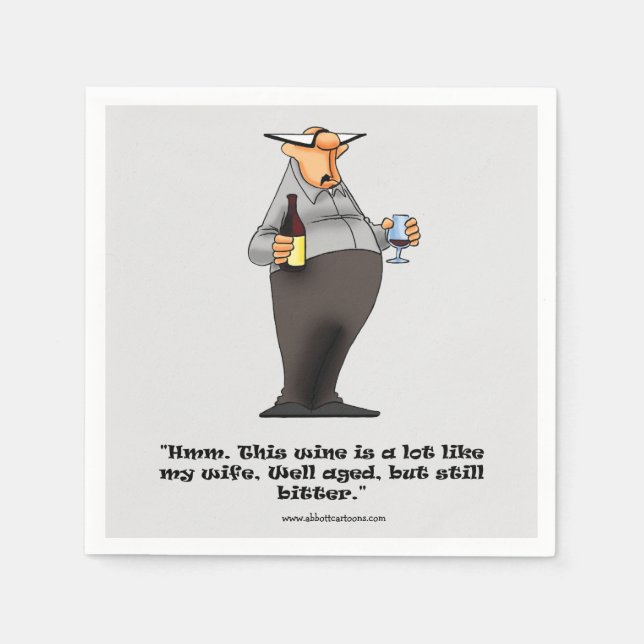 Wein Spaß Cocktail Party Napkins Serviette (Vorderseite)