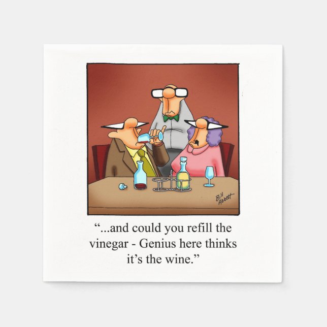 Wein Spaß Cocktail Party Napkins Serviette (Vorderseite)