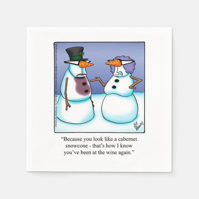 Wein Spaß Cocktail Party Napkins Serviette (Vorderseite)