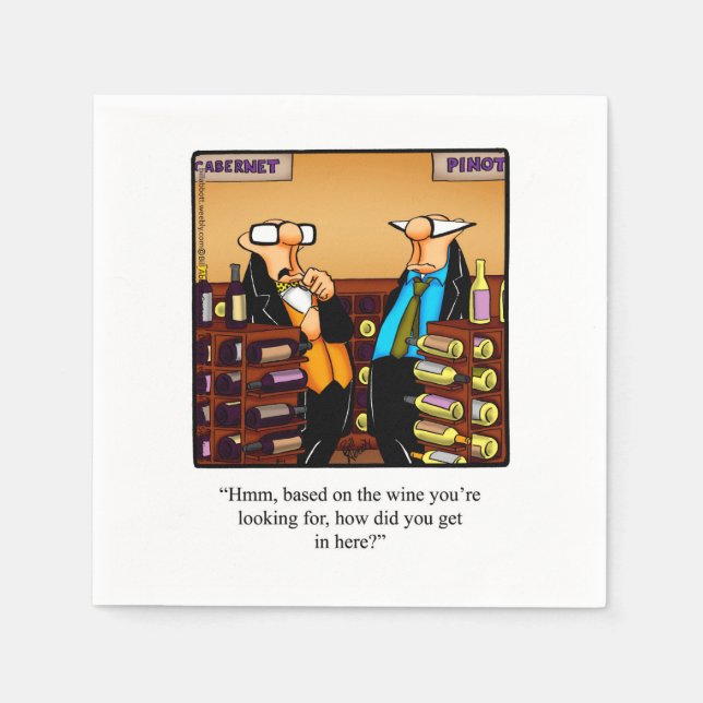 Wein Spaß Cocktail Party Napkins Serviette (Vorderseite)