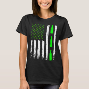 Wein St Patrick S Day Vintag irische Flagge T-Shirt