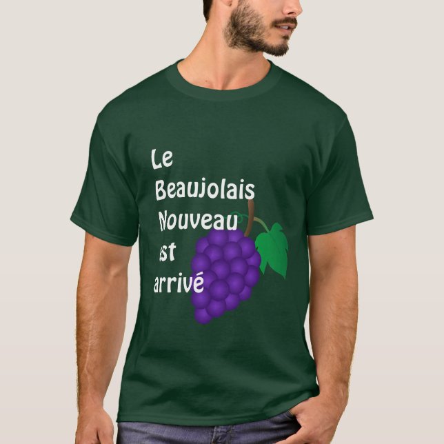 Wein-T-Shirt Beaujolais Nouveau est kommen an T-Shirt (Vorderseite)