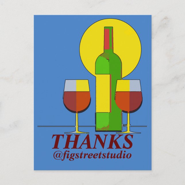 Wein, Text bearbeiten Postkarte (Vorderseite)