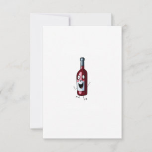 Wein Thema, Rotwein, Weinflasche Dankeskarte