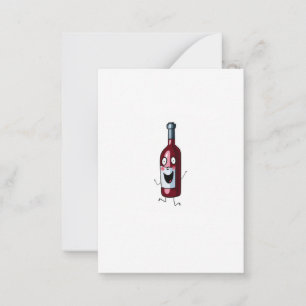 Wein Thema, Rotwein, Weinflasche Mitteilungskarte