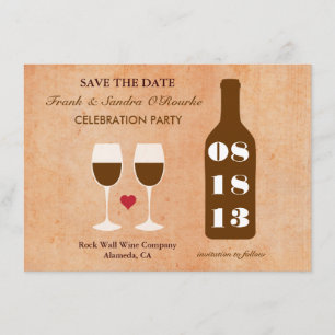 Wein-Thema-Save the Date Karte