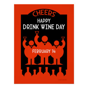 Wein trinken poster