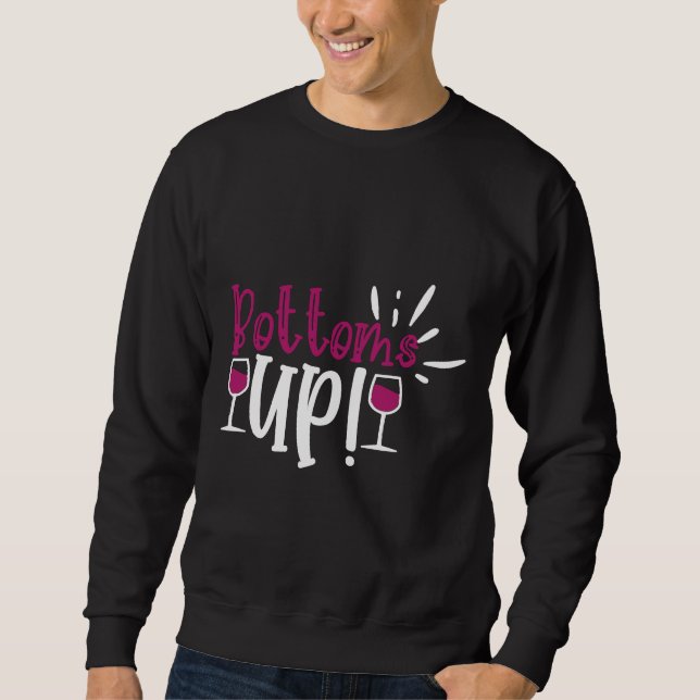 Wein trinken Weinkeller Telleriner hoch Sweatshirt (Vorderseite)