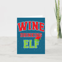 Wein trinkender Elf Weihnachten Familie passend Gr