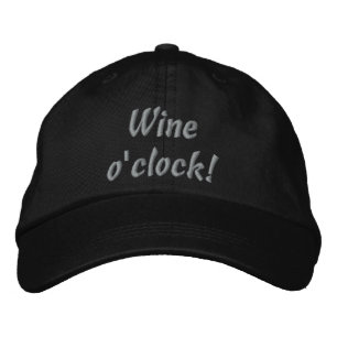 Wein um die Uhr! Funny Embroided Hat Bestickte Baseballkappe