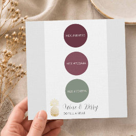 Wein- und Beeren-Hochzeitsfarbenpalette Einladung