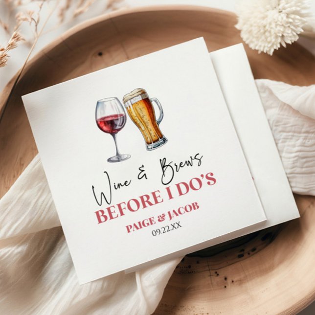 Wein und Biere Vor dem Ich Tuns Probedinner Serviette (Von Creator hochgeladen)