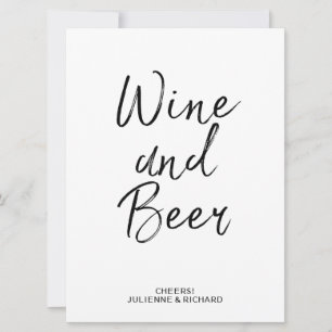 Wein- und Bierunterschrift   Stilvolle Handschrift