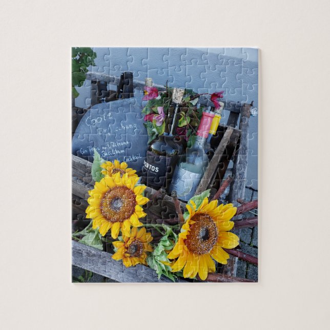 Wein- und Blumenrätsel Puzzle (Vertikal)