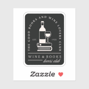 Wein- und Bücherliebhaber Lesegruppe  Aufkleber