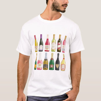 Wein und Champagnerflaschen T-Shirt