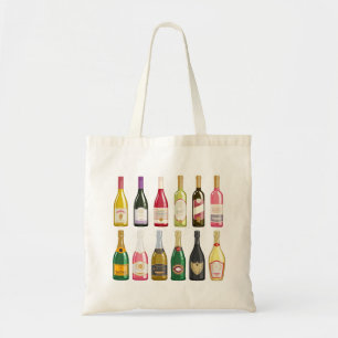 Wein und Champagnerflaschen Tragetasche