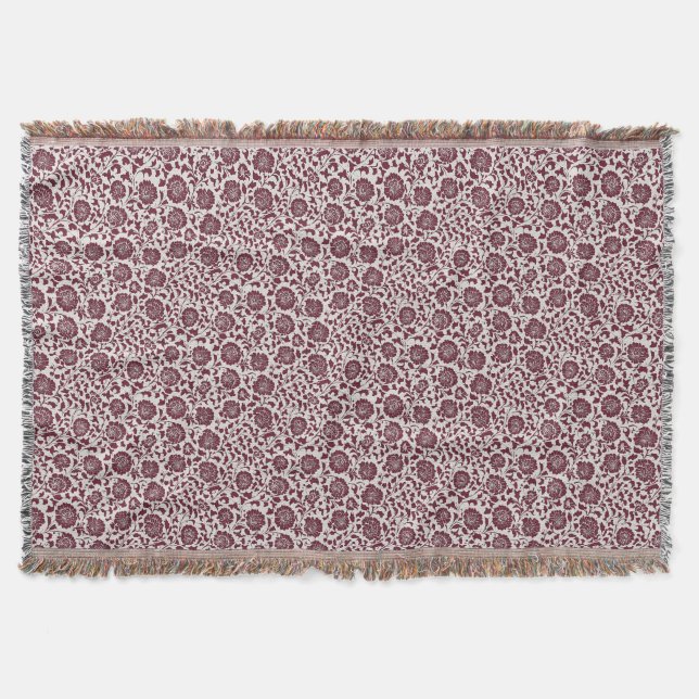 Wein und Elfenbein Chrysantheme Decke (Vorderseite)