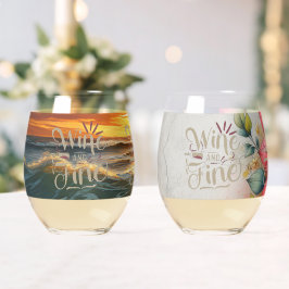 Wein und Feinkost Weinglas Ohne Stiel