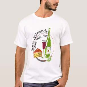 Wein und Freunde im Alter T-Shirt