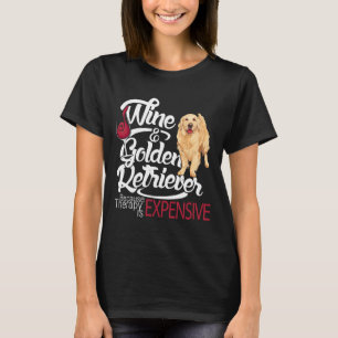 Wein und Golden Retriever Angepasst T-Shirt
