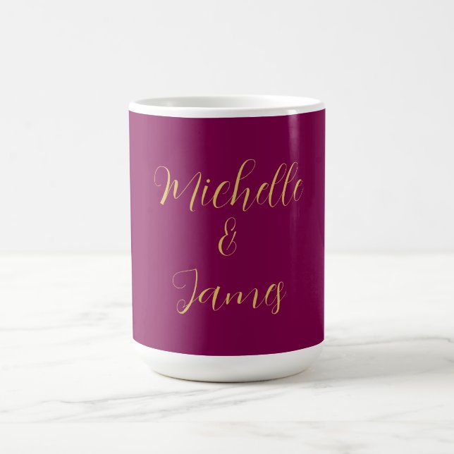 Wein- und Goldfarben Professionell Moderne Trends Kaffeetasse (Mittel)