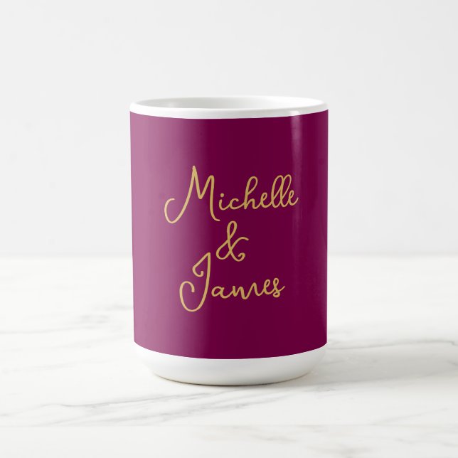 Wein- und Goldfarben Professionell Moderne Trends Kaffeetasse (Mittel)