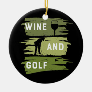 Wein und Golf Golf Golf Langlaufloipen Golfplatz G Keramik Ornament