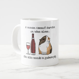Wein und Guinea Schweine Tasse