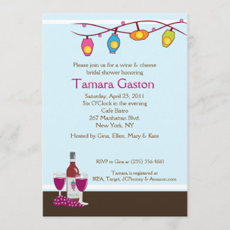 Wein- und Käse-12x18 Brautparty laden ein Einladung