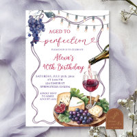 Wein und Käse, die bis zum Geburtstag vollkommener