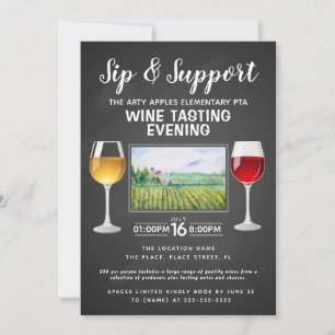 Wein- und Käse-Fundraising-Event - Schluck und Unt Einladung