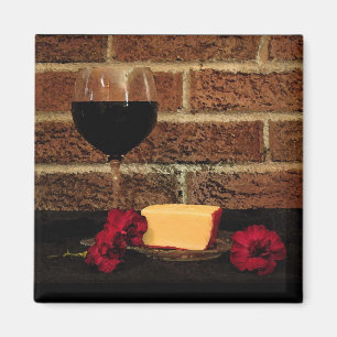 Wein und Käse Magnet