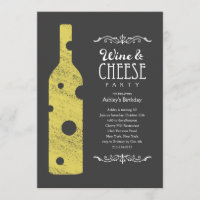 Wein-und Käse-Party Einladungen