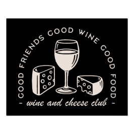 Wein und Käse Party Poster