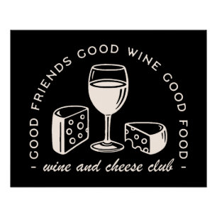 Wein und Käse Party Poster