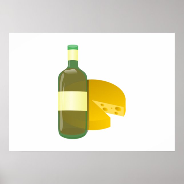 Wein und Käse Poster (Vorne)